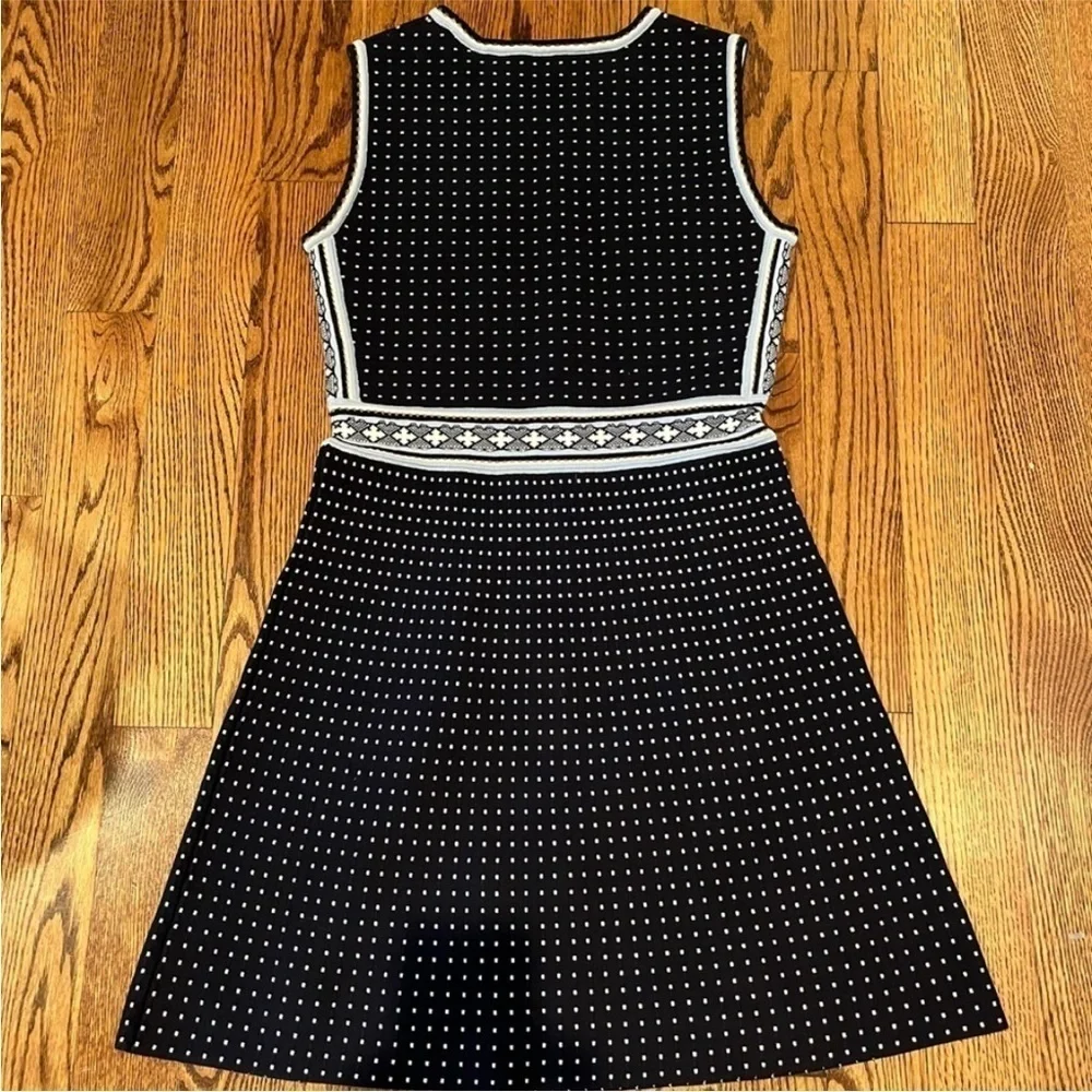 🔥🆕 TORY BURCH navy geo stitch knit dress SIZE SMALL